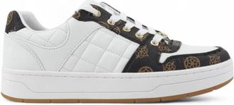 Guess Naresa Quilted Sneaker - Dames - Sneakers - Wit - 39 EU - Schoenen