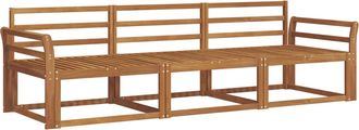 vidaXL Conjunto De Sof&aacute;s De Exterior 3 Uds. Natural Vidaxl