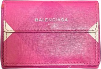 Balenciaga Pre-owned Vintage Wallet - Dames - Vintage Accessoires - Roze - ONE Size - Leer - Vintage