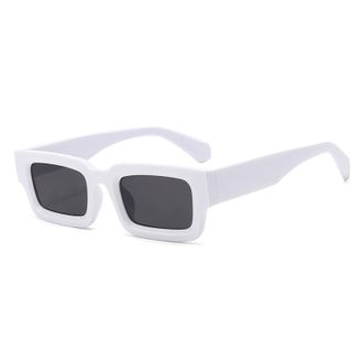 Generic Small Frame Outdoor Men Sunglasses Commuter Sports Decorative Sun Glasses(White)