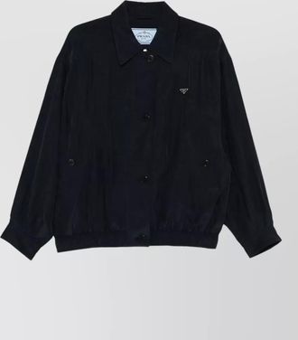 Prada silk single breasted coat