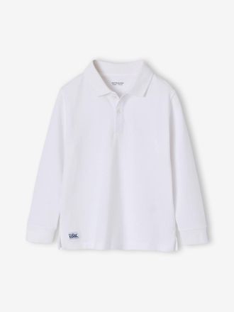 Vertbaudet Poloshirts mit langen &Auml;rmeln wei&szlig;