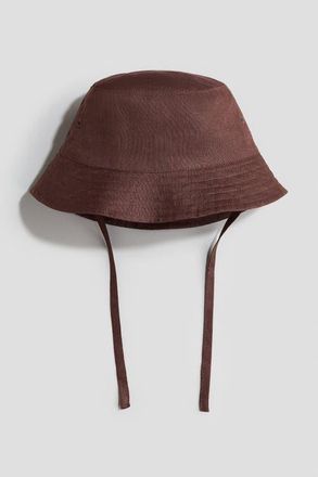 H&M Linen Bucket Hat in Brown at Nordstrom, Size 9-12 M
