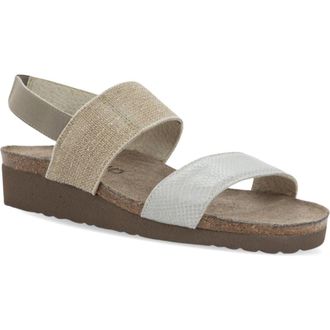 Naot Amy Slingback Sandal in Beige Lizard/Beige at Nordstrom, Size 6Us