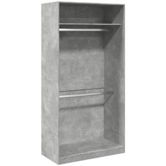 vidaXL Vidaxl - Armario De Madera Contrachapada Gris Hormig&oacute;n 100x50x200 Cm