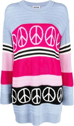 Moschino Stijlvolle Jurk voor Vrouwen - Dames - Kleedjes - Veelkleurig - XS - Wol - Kleedjes
