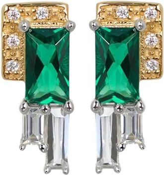 V by Laura Vann Audrey emerald earrings - Oro