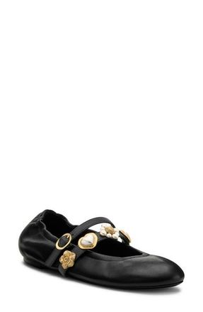 Stuart Weitzman Socharming Mary Jane Flat in Black at Nordstrom, Size 6