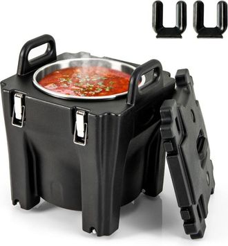 Costway Costway - Calentador De Alimentos De 30 L, Recipiente Para Calentar Alimento Con Barril De Acero Inoxidable, Mantener Calor Y Fr&iacute;o Durante 6h, 2 Asas 