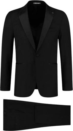 Michael Kors Paulo Oliveira Lanifico Slim Fit Smoking Kostuum - Heren - Business pakken - Zwart - XL - Wol - Kostuums