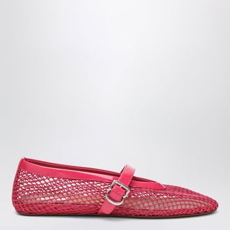 Alaia Dahlia pink mesh ballerinas