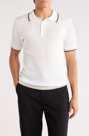 Tom Baine Knit Polo Sweater in White at Nordstrom Rack, Size Xx-Large
