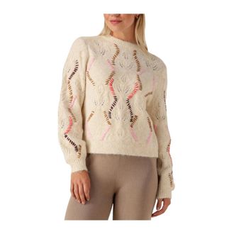 Y.A.S Y.a.s, Dames, Truien, Beige, Maat: L Poliester