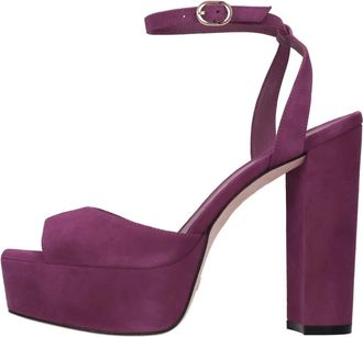 Stuart Weitzman Ryder II Platform - Dames - Sandalen met hakken - Paars - 39 1/2 EU - Leer - Schoenen