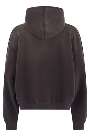Represent Embroidered Logo Cotton Hoodie - Gray