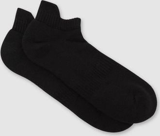 Reiss Black Cotton-blend Trainer Socks, S & M