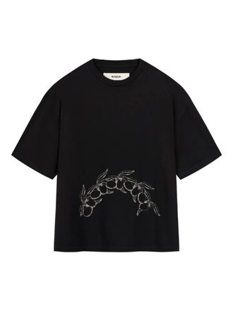 Rough. Wreath T-shirt - men - Cotton - L - Black