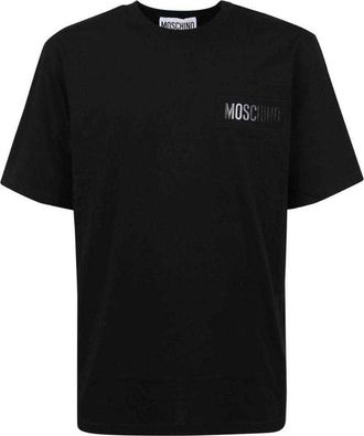 Moschino Heren Patch Logo T-Shirt (Zwart)