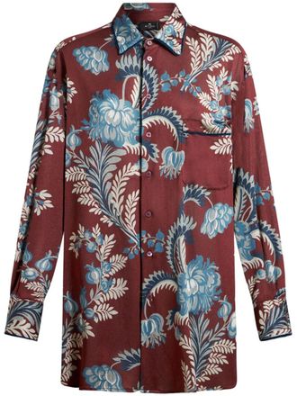 Etro Overhemd met bloemenprint - Rood