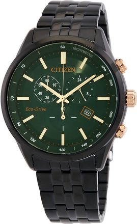 Citizen Chronograph GMT Green Dial Mens Watch AT2576-50X