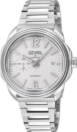 Gevril Group Roosevelt Automatic Bracelet Watch, 42mm in Silver at Nordstrom Rack