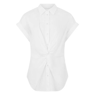 Ralph Lauren Shirts, female, White, Size: XS Short-Sleeved Poplin Shirt