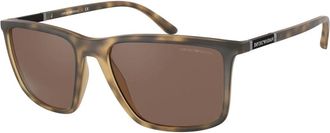 Emporio Armani EA 4161 Zonnebril - Heren - Accessoires - Bruin - Maat: 57 MM