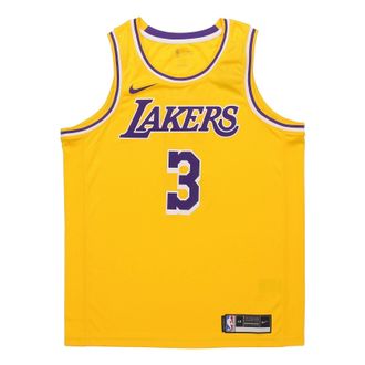 Nike NBA Sports Basketball Jersey/Vest SW Fan Edition 20 Season Los Angeles Lakers Davis No. 3 Yellow CW3669-728