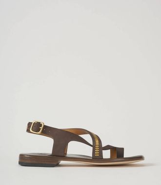 Calleen Cordero Womens Jodi Sandal In Chocolate Nubuck