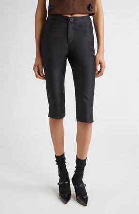 Shushu/Tong Satin Capri Pants in Black at Nordstrom Rack, Size 8 Us / 12 Uk