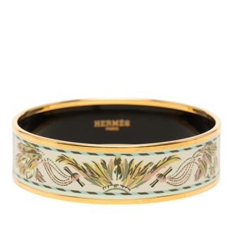 Herm&egrave;s Pre-owned Hermes Wide Enamel Brazil Candeur Bangle 65 Ladies LA9LUON3YJAWCSOO