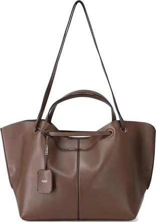 Max Mara Leren Tote Bag - Dames - Shoppers - Bruin - ONE Size - Leer - Tassen