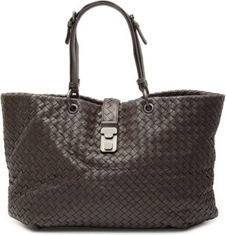 Bottega Veneta Brown Leather Handbag Tote Bag (Pre-Owned)