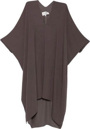 Maison Margiela Abito asimmetrico con scollo a V - Grigio