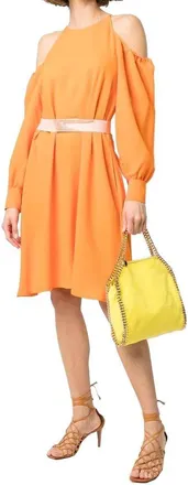 Stella McCartney Womens Orange Viscose Casual Dress
