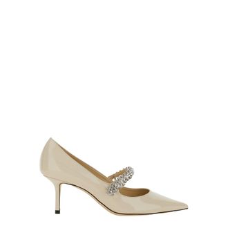 Jimmy Choo London Schoenen, Dames, Beige, 38 1/2 EU, Leer, Bing Pump 65