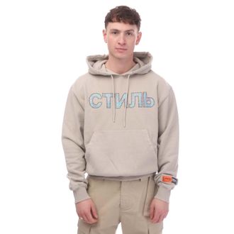 Heron Preston Mens CTNMB Hoodie in Grey blue - Size Medium