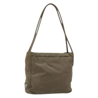 Prada Pre-owned Shoulder Bags, female, Green, Size: ONE SIZE Pre-owned Vintage Tote Bag