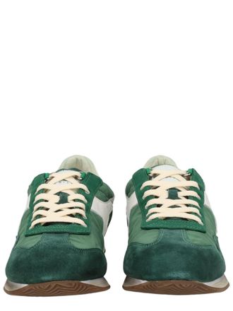 Diadora Equipe Vela Sw Green Suede Low-Top Sneakers