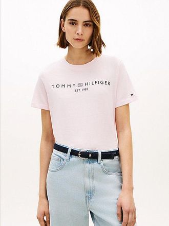 Tommy Hilfiger Logo Jersey Crew Neck T-Shirt
