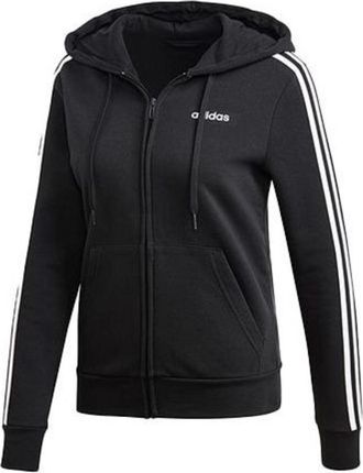 adidas (WMNS) adidas Essentials 3-Stripes Fleece Hoodie Asia Sizing Black White DP2412