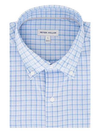 Peter Millar checked shirt - Blauw