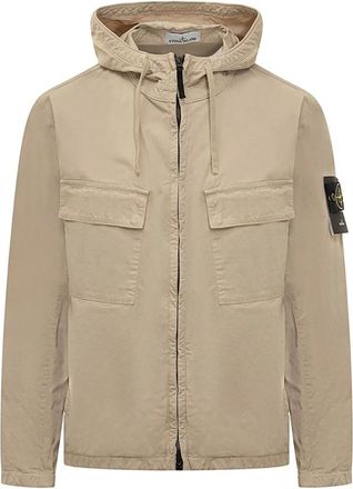 Stone Island Jassen, Heren, Beige, XL, Stijlvolle Jas voor Alle Gelegenheden