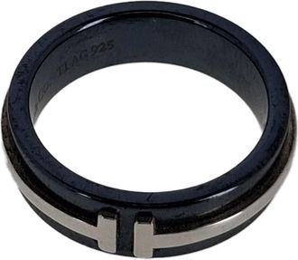Tiffany & Co. Tiffany & Co T Wide Band Ring in Black Metal