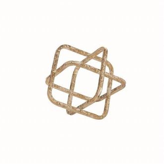 Foreside Home And Garden Small Distressed Gold Cube Metal Decorative Sculpture at Nordstrom