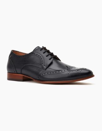 base Mens Barbera Mens Lace Up Brogues - Black - Size: 10