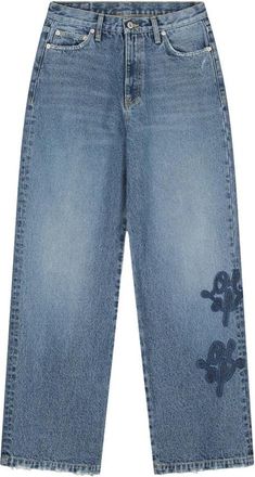 Olaf Hussein Monogram Denim Pant Jeans - Dames - Regular Fit Jeans - Blauw - S - Denim - Jeans