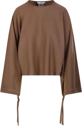 Max Mara Truien & Vesten, Dames, Bruin, XS, Hazelnootbruine Sweater Tank Top