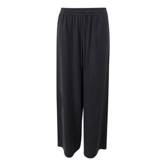 Max Mara Wide Trousers, female, Blue, Size: S Wide-leg trousers