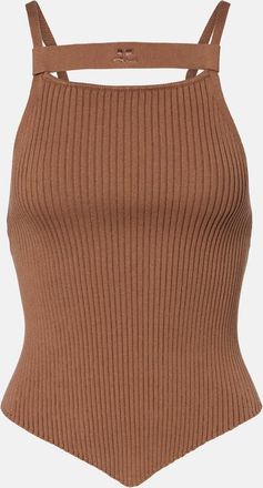 Courr&egrave;ges Courr&egrave;ges Ribbed-knit tank top
